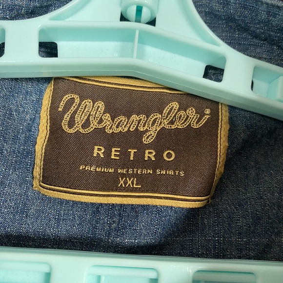 Wrangler Retro Shirt Mens 2XL Pearl Snap Western Long Sleeve Cowboy Plaid - Picture 5 of 9